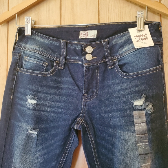 NWT SO BLUE CROPPED Women’s JEGGING Size 5 - Picture 6 of 10